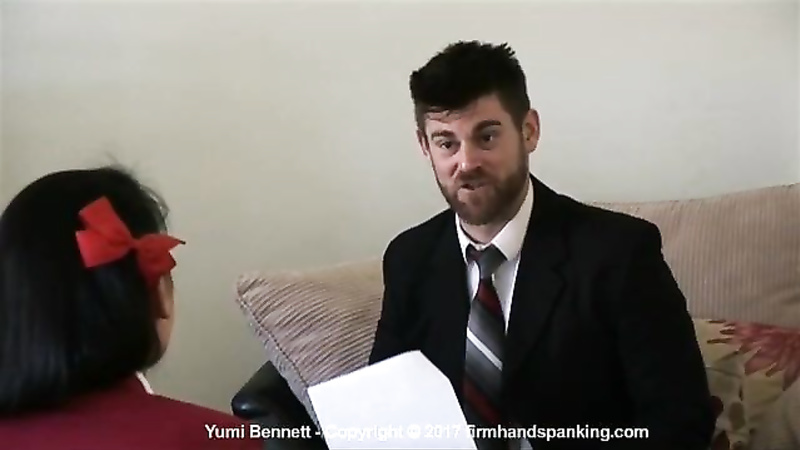 Yumi spanked in her Private School